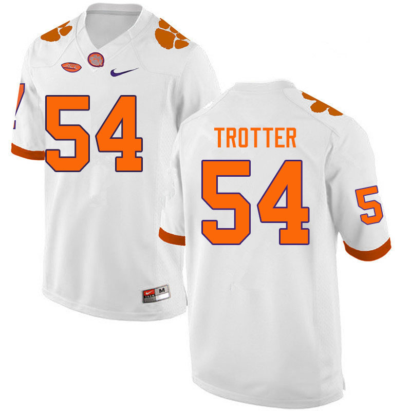 Men #54 Mason Trotter Clemson Tigers College Football Jerseys Sale-White